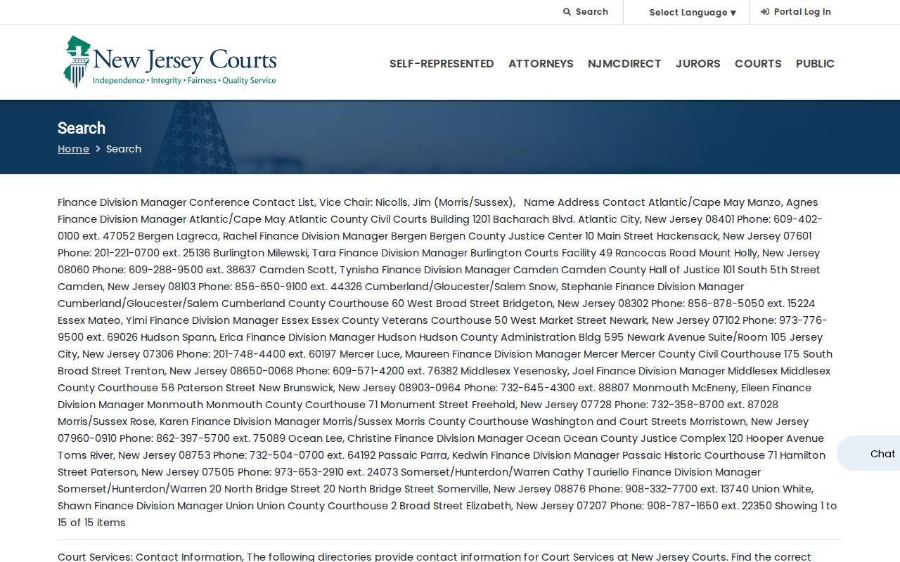 Union residents directory New Jersey court search options
