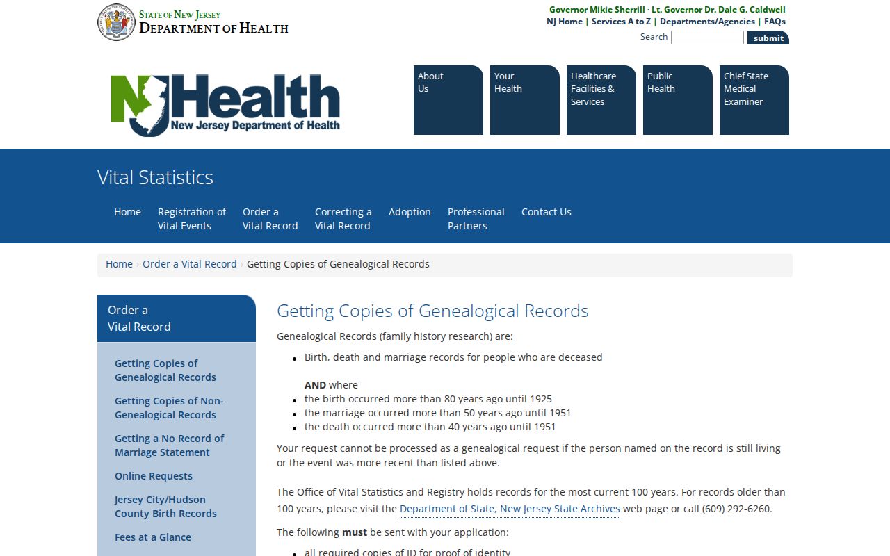 Union residents directory New Jersey vital genealogy access